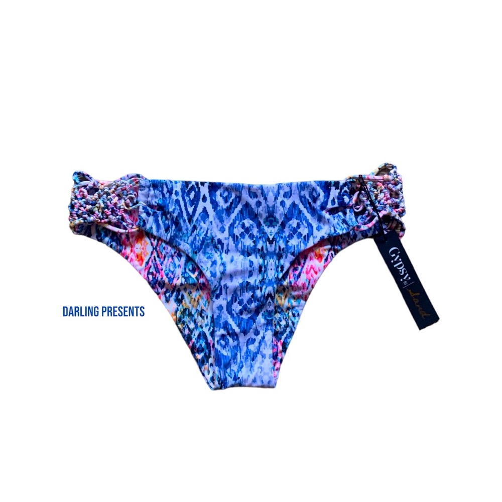 Gypsy 05 Sand Reversible Bikini Swimsuit Bottom Women Size S